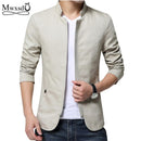 Men Casual Jacket - Slim Fit Blazer-Blue-XL-JadeMoghul Inc.