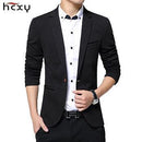 Men Casual Jacket/Corduroy Blazer-Black-XXXL-JadeMoghul Inc.