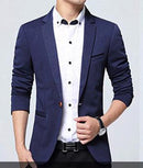 Men Casual Jacket/Corduroy Blazer-Blue-XXXL-JadeMoghul Inc.