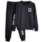 Men Casual Set - Sweatshirt Long Sleeve & Casual Sportswear Pants-M07 Black-S-JadeMoghul Inc.