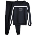 Men Casual Set - Sweatshirt Long Sleeve & Casual Sportswear Pants-M08 Black-S-JadeMoghul Inc.
