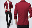 Men Casual Sports Jacket-Red-XL-JadeMoghul Inc.