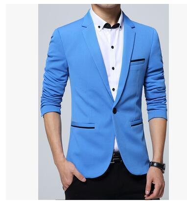 Men Casual Sports Jacket-Sky Blue-XL-JadeMoghul Inc.