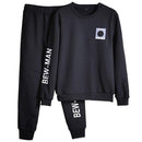 Men Casual Tracksuit Set - Sweat Track Suit Set (Jacket & Sweatpants)-M07 Black-S-JadeMoghul Inc.