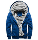 Men Casual Velvet Hoodie / Men Warm Soft Jacket-Blue-XL-JadeMoghul Inc.