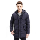 Men Down Hoodie Coat - Warm Long Jacket-P6VI9213navy-S-JadeMoghul Inc.