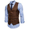 Men Fashion Smart Casual Vest - Slim Fit Suit Vest-Coffee-L-JadeMoghul Inc.