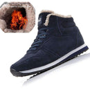 Men Faux fur Lined Warm Winter Sneakers-Black-5-JadeMoghul Inc.