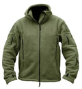 Men Fleece Softshell Jacket-Army Green-S-JadeMoghul Inc.