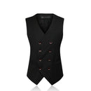 Men Formal Double Breasted Vest-Black-S-JadeMoghul Inc.