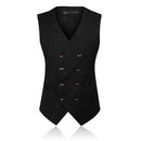 Men Formal Double Breasted Vest-Black-S-JadeMoghul Inc.