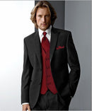 Men Formal Dress Suit Set (Jacket+Pants+Vest+Tie)-as picture 6-XS-JadeMoghul Inc.