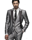 Men Formal Dress Suit Set (Jacket+Pants+Vest+Tie)-as picture 7-XS-JadeMoghul Inc.