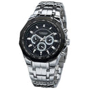 Men Full Stainless Steel Military Casual Sport Watch-Black-JadeMoghul Inc.