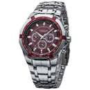 Men Full Stainless Steel Military Casual Sport Watch-Red-JadeMoghul Inc.
