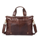 Men genuine leather briefcase man Casual bag for 14" laptop man's handbag shoulder messenger bags Briefcase--JadeMoghul Inc.