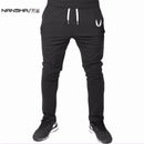 Men Gyms Pants / Men Casual Fitness Workout Pants-Black-M-JadeMoghul Inc.