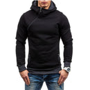 Men Hip Hop Solid Zipper Hoodie-Black and red-M-JadeMoghul Inc.