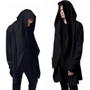 Men Hooded Sweatshirt Long Sleeve Cloak-Black-XXL-JadeMoghul Inc.