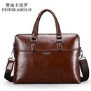 Men Leather Briefcase Bags Business Laptop Tote Bag Men's Crossbody Shoulder Bag Men's Messenger Travel Bags-black-JadeMoghul Inc.