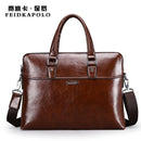 Men Leather Briefcase Bags Business Laptop Tote Bag Men's Crossbody Shoulder Bag Men's Messenger Travel Bags-brown-JadeMoghul Inc.