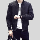 Men Long Sleeve Casual Slim Jacket-Black-M-JadeMoghul Inc.