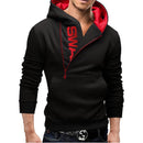 Men Long Sleeve Hoodie / Zipper Sweatshirt-Black red hoodies-M-JadeMoghul Inc.
