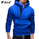 Men Long Sleeve Hoodie / Zipper Sweatshirt-Black red hoodies-M-JadeMoghul Inc.