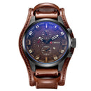 Men Military Steampunk Sports Quartz Watch-brown-JadeMoghul Inc.