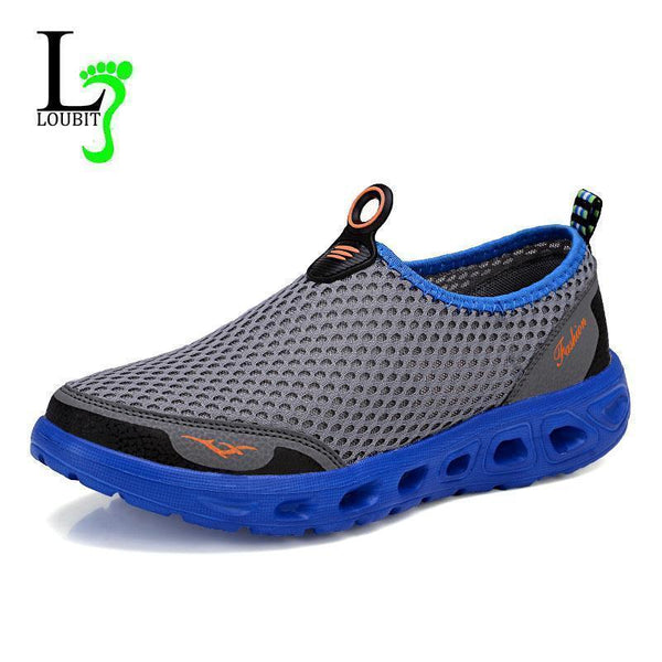 Men Shoes 2017 Fashion Brand Mesh Shoes High Quality Breathable Slip on Summer Casual Shoes-Gray-6.5-JadeMoghul Inc.