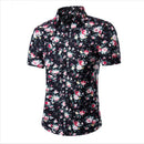 Men Short Sleeve Hawaiian Shirt / Summer Casual Floral Shirt For Men-DC01-M-JadeMoghul Inc.