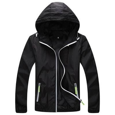 Men Skin Coat / Waterproof Outwear Ultralight Jacket-Black-M-JadeMoghul Inc.
