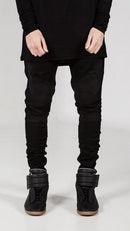 Men Skinny Jeans / Pleated Blue Denim-Black-29-JadeMoghul Inc.