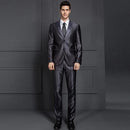 Men Slim Fit Formal Suit - Fashion Dress Luxury Men Blazers Suit (2 Pieces)-2 pieces grey-XS-JadeMoghul Inc.