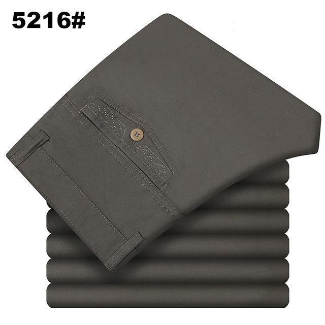 Men Smart Dress Pants / Straight Long Cotton Trousers-5216-29-JadeMoghul Inc.