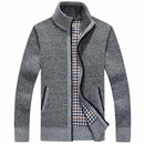 Men Smart Stand Collar Cardigan-Light gray-M-JadeMoghul Inc.
