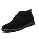 Men Solid Casual Leather Ankle Boots-Black-6-JadeMoghul Inc.