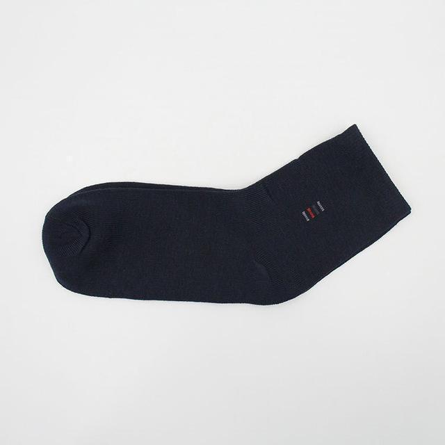 Men Solid Color Cotton Classic Business Casual Socks-E navy blue-JadeMoghul Inc.