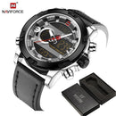 Men Sports Quartz LED Analog Military Wristwatch-Silver grey-JadeMoghul Inc.