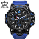 Men Sports Watch / Quartz LED Digital Electronic Watch-Blue Black-JadeMoghul Inc.