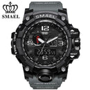 Men Sports Watch / Quartz LED Digital Electronic Watch-Grey Black-JadeMoghul Inc.