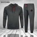 Men Sportswear Fitness Tracksuit - Hoodies Set - Men's 2PC Sweatshirt+SweatPants Outwear-TZ22 Black-S-JadeMoghul Inc.