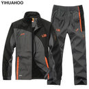 Men Sweatsuit - Smart Tracksuit 2Pcs Outfit Set (Casual Jacket & Pants)-track-Black-L-JadeMoghul Inc.