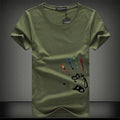 Men T-Shirts Plus Size 5XL 4XL Tee Shirt - Summer Short Sleeve Men's T Shirts Male TShirts Camiseta Tshirt Homme-Army Green-4XL-JadeMoghul Inc.