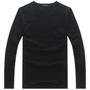 Men T Solid Shirts Fashion 2017 New Fashion Fitness Long Sleeve Tshirts HommeTops&Tees Camisetas Hombre Hip Hop R1058-O neck Black-S-JadeMoghul Inc.