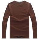 Men T Solid Shirts Fashion 2017 New Fashion Fitness Long Sleeve Tshirts HommeTops&Tees Camisetas Hombre Hip Hop R1058-O neck White-S-JadeMoghul Inc.