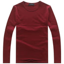 Men T Solid Shirts Fashion 2017 New Fashion Fitness Long Sleeve Tshirts HommeTops&Tees Camisetas Hombre Hip Hop R1058-O neck Wine-S-JadeMoghul Inc.