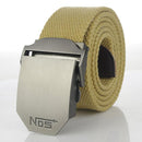 Men Tactical Belt / Automatic Buckle Belt-White-110cm-JadeMoghul Inc.