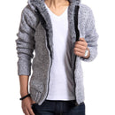 Men Thick Hoodie With Fur / All Season Hoodie-Light Gray-M-JadeMoghul Inc.