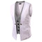 Men Vest Singlet Breasted Waistcoat - Patch Slim Suit Vest-White-XL-JadeMoghul Inc.